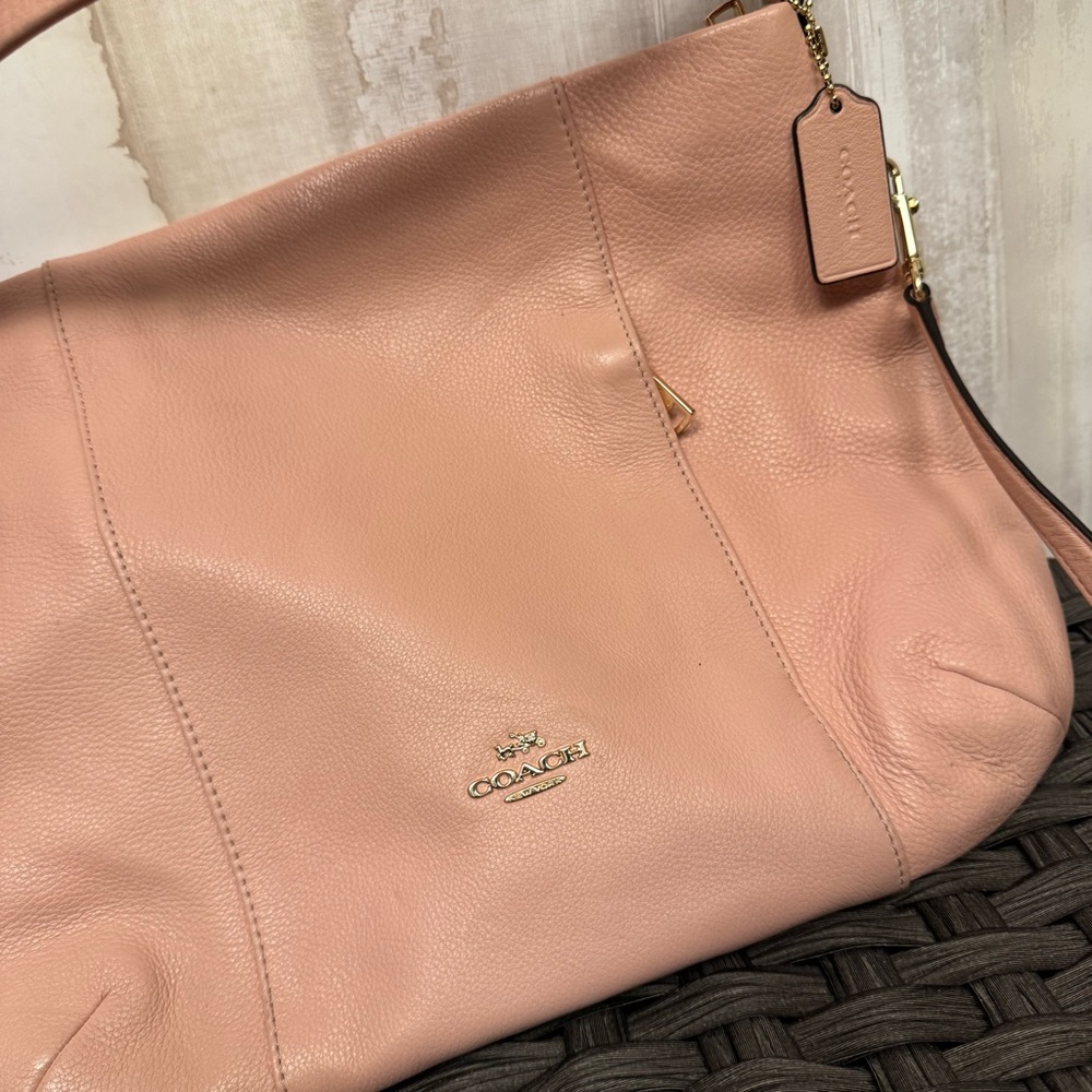 Coach Pink Leather Shoulder Crossbody Bag - Picture 2 of 5